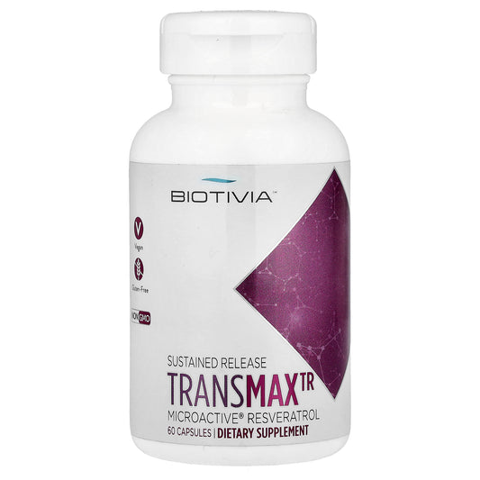 Biotivia, TransmaxTR, MicroActive® Resveratrol, 60 Capsules (500 mg per Capsule)