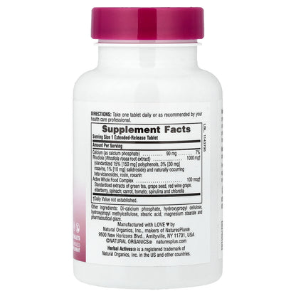NaturesPlus, Herbal Actives, Rhodiola, Extended Release, 30 Tablets