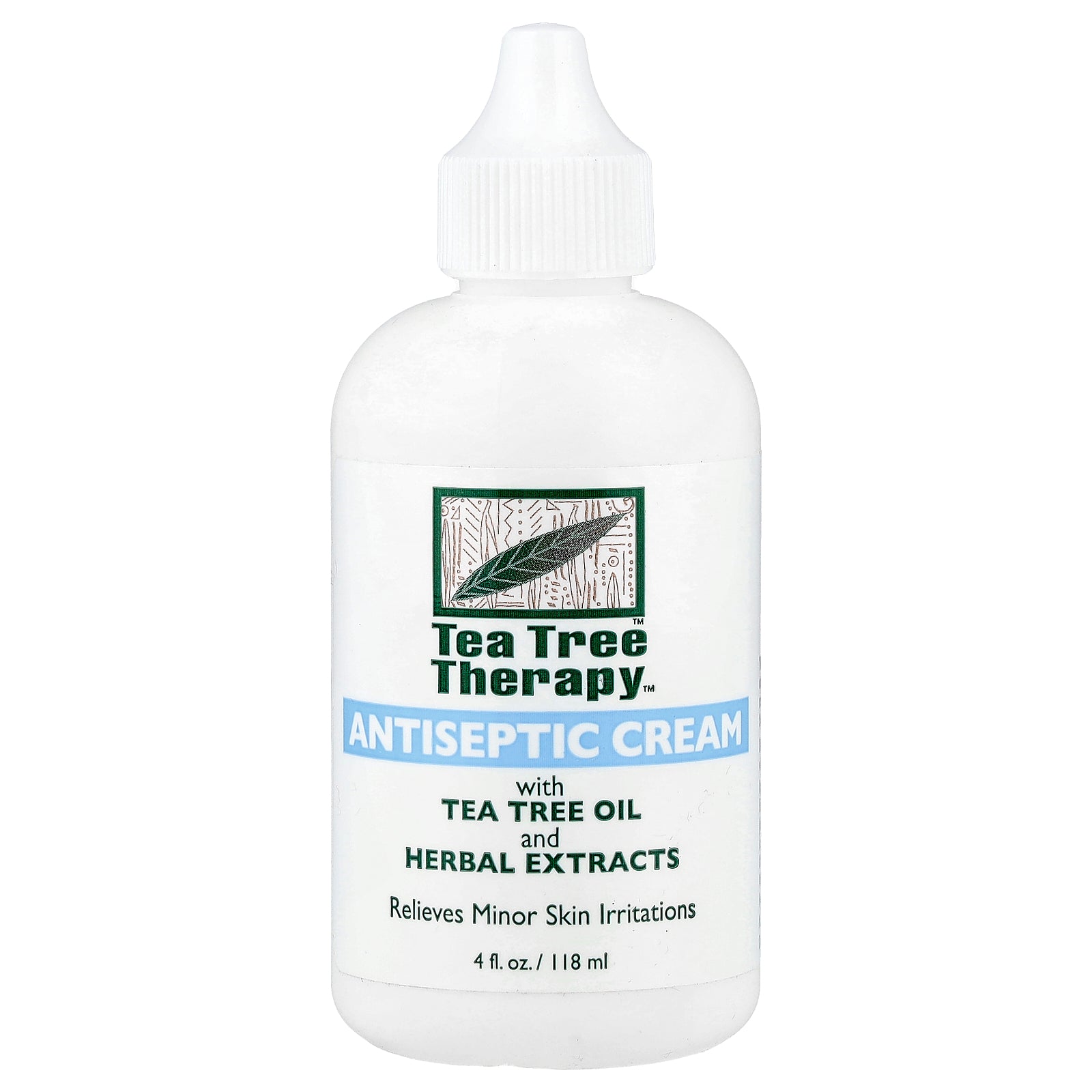 Tea Tree Therapy, Antiseptic Cream, With Tea Tree Oil and Herbal Extracts, 4 fl oz (118 ml)