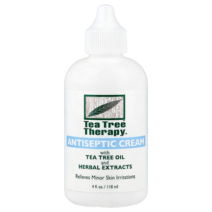 Tea Tree Therapy, Antiseptic Cream, With Tea Tree Oil and Herbal Extracts, 4 fl oz (118 ml)