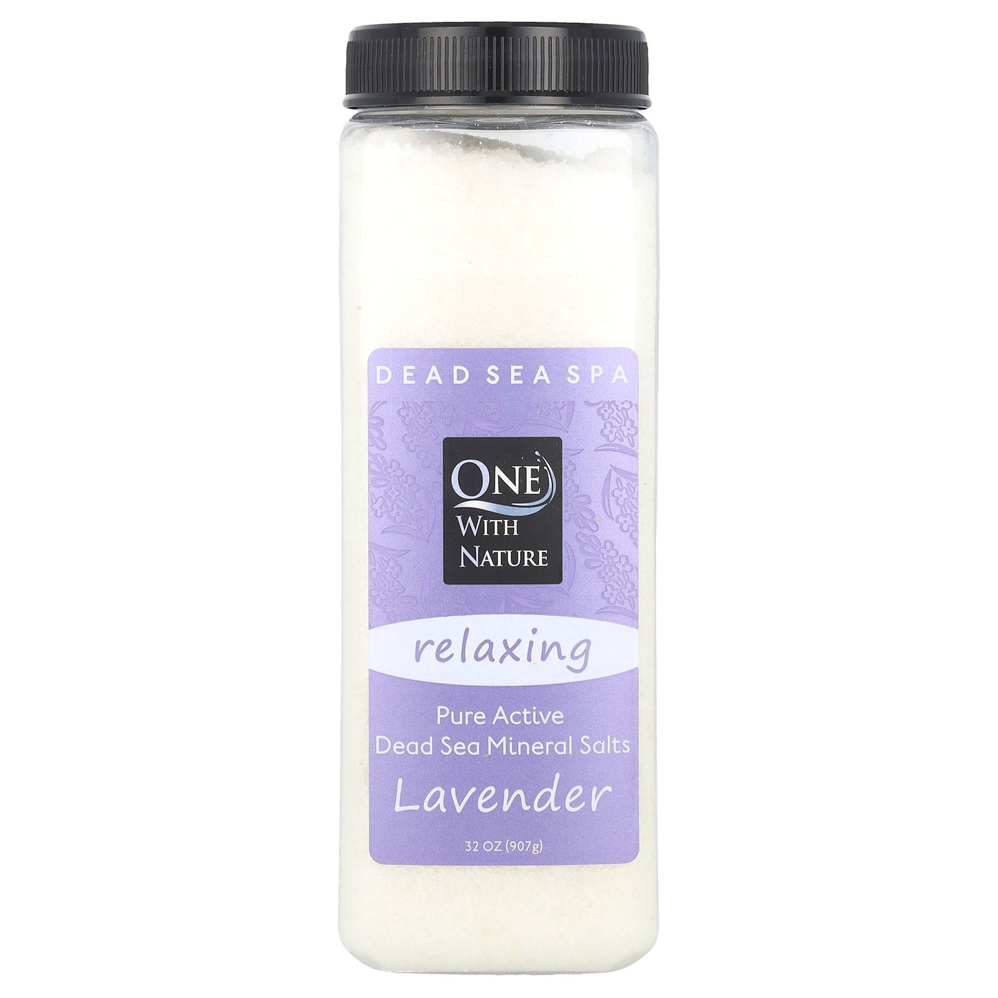 One with Nature, Dead Sea Spa, Mineral Salts, Relaxing, Lavender, 32 oz (907 g)