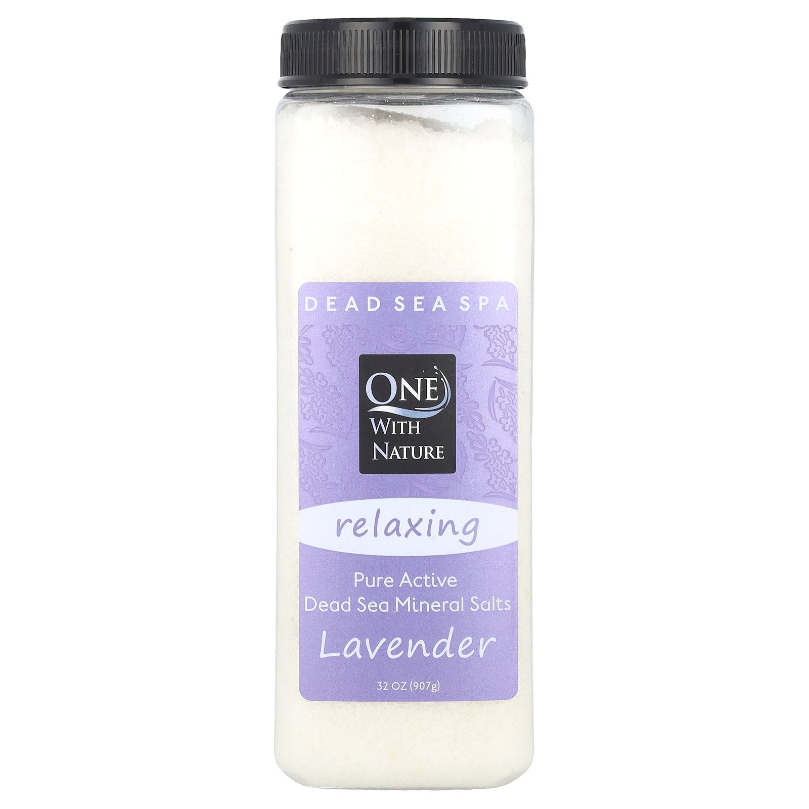 One with Nature, Dead Sea Spa, Mineral Salts, Relaxing, Lavender, 32 oz (907 g)