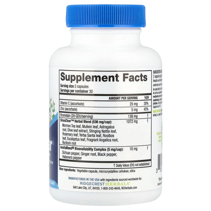 RidgeCrest Herbals, SinusClear©, 60 Capsules