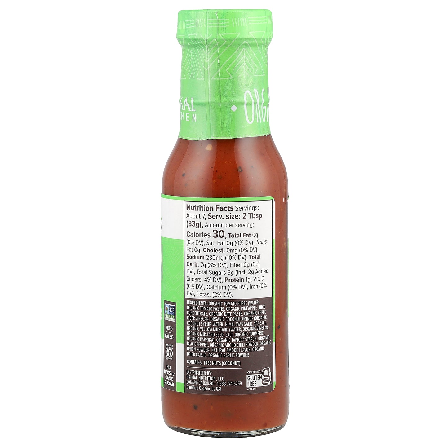 Primal Kitchen, Hawaiian Style BBQ Sauce, 8.5 oz (241 g)