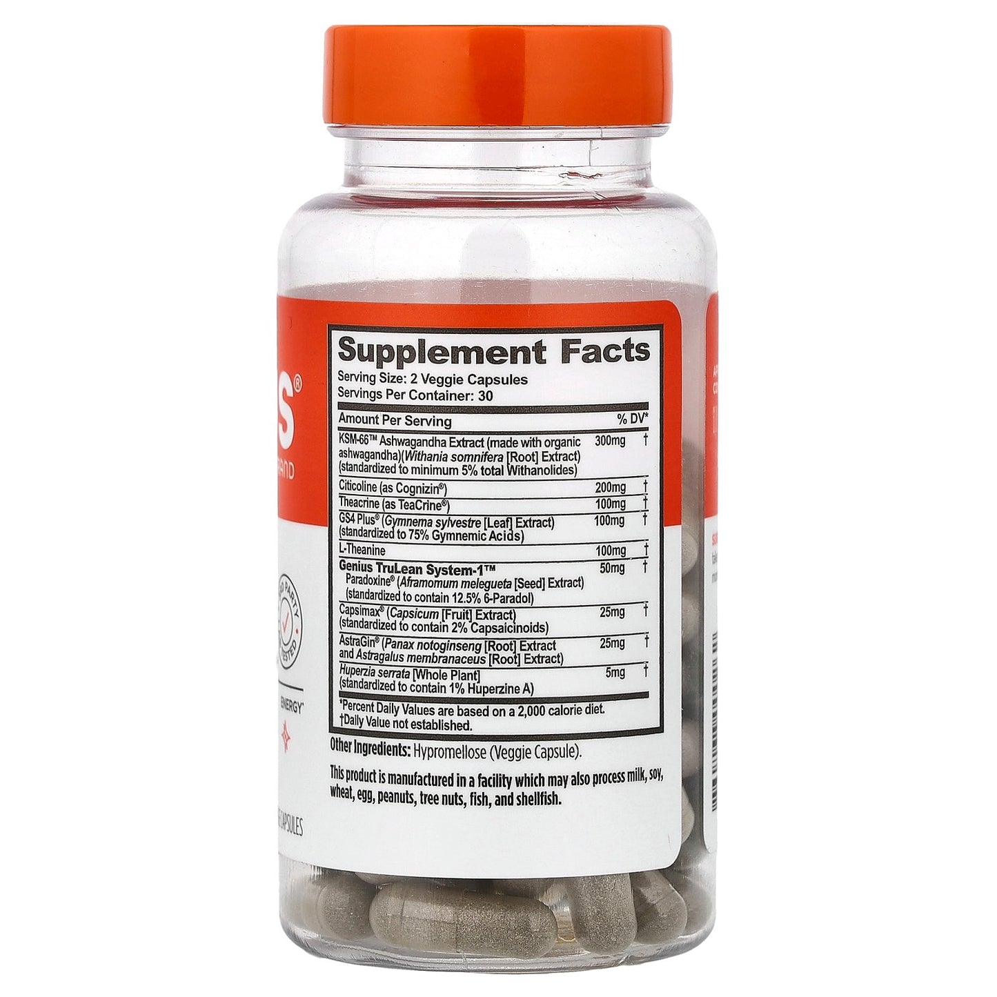 The Genius Brand, Burn, Caffeine-Free, 60 Veggie Capsules