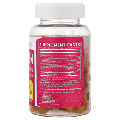 MAV Nutrition, Collagen Gummies with Biotin, Sweet Lemon, 60 Gummies