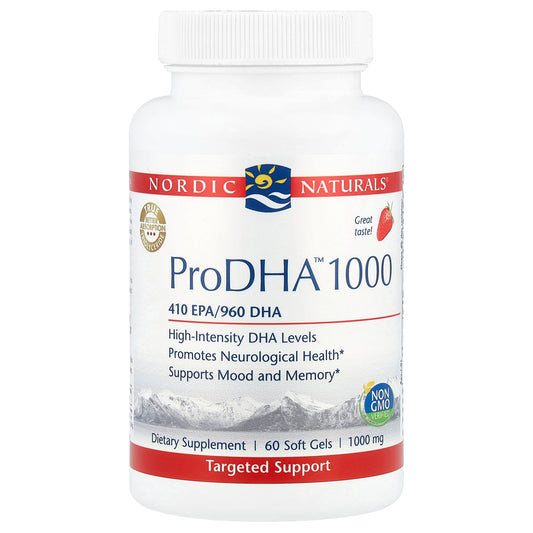 Nordic Naturals, ProDHA™ 1000, Strawberry, 60 Softgels