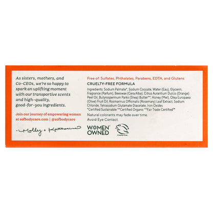 SoF, Triple Milled Bar Soap with Shea Butter, Orange Blossom & Honey, 6 oz (170 g)