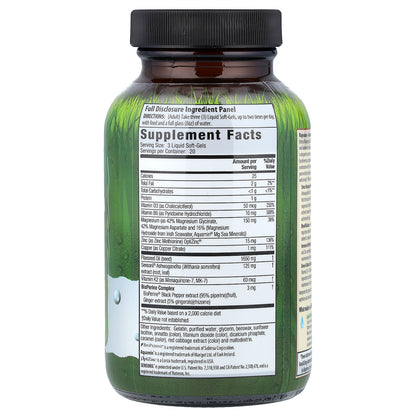 Irwin Naturals, Triple Source Magnesium + Ashwagandha, 60 Liquid Soft-Gels