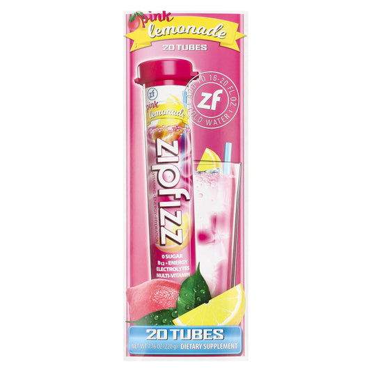 Zipfizz, Energy Drink Mix, Pink Lemonade, 20 Tubes, 0.39 oz (11 g) Each