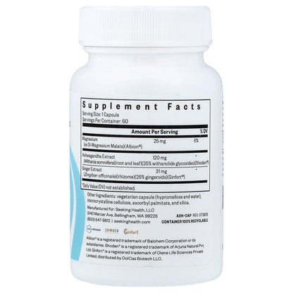 Seeking Health, Ashwagandha, 60 Capsules