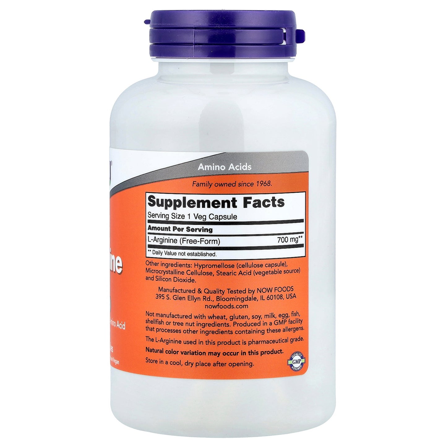 NOW Foods, L-Arginine, 700 mg, 180 Veg Capsules