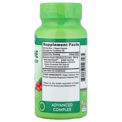 Nature's Truth, Berberine Ceylon Cinnamon Complex, 2,000 mg, 50 Capsules