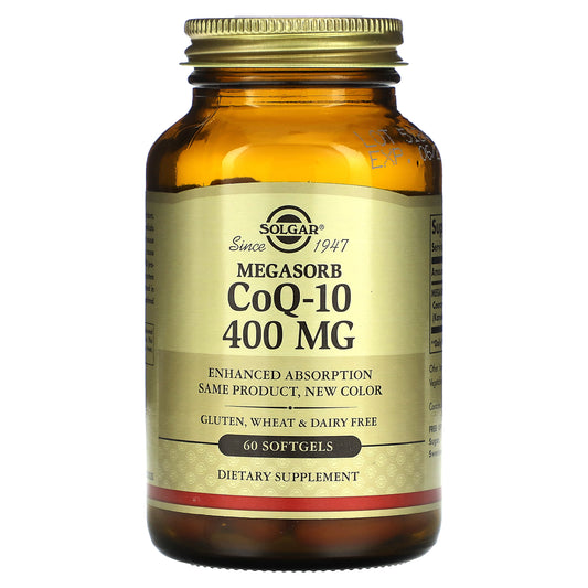 Solgar, Megasorb CoQ-10, 400 mg, 60 Softgels