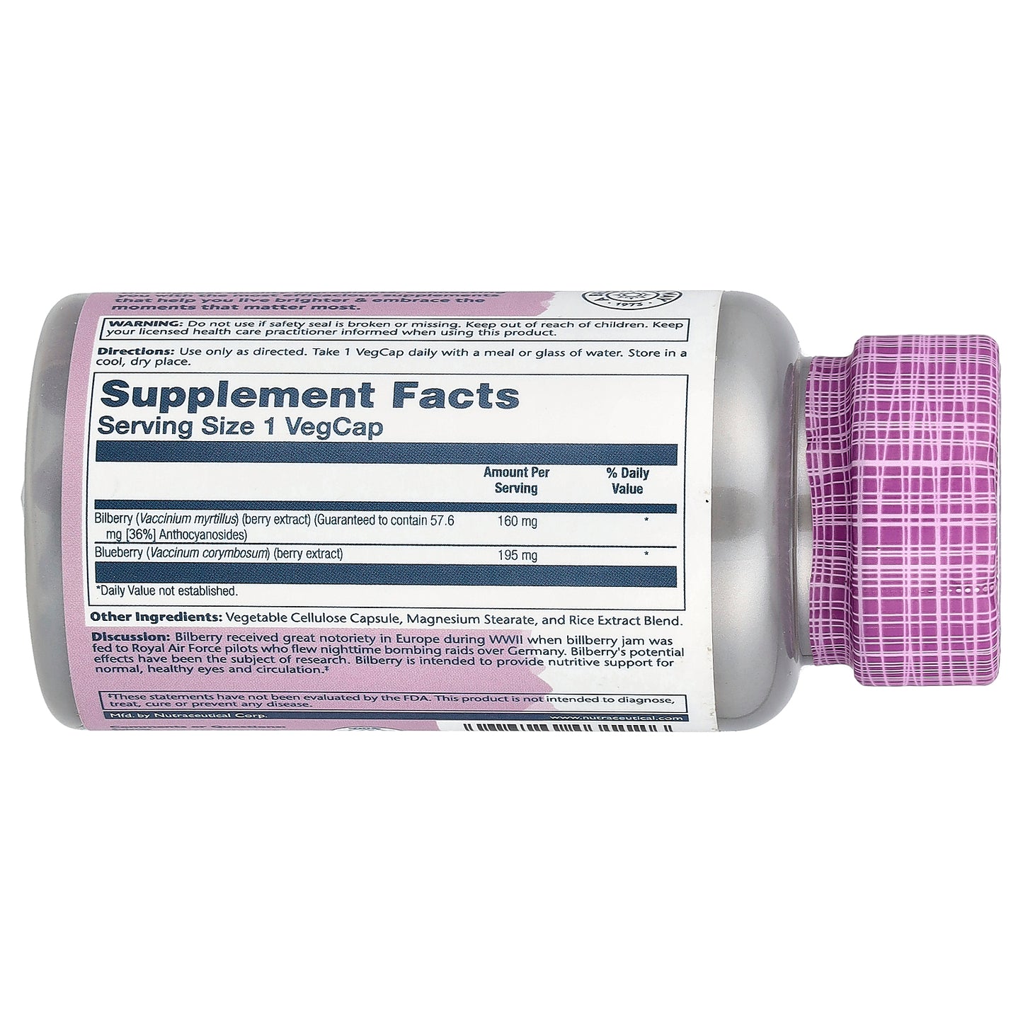 Solaray, Vital Extracts Bilberry, 30 VegCaps