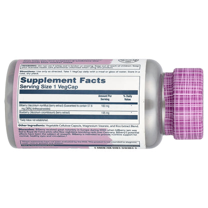 Solaray, Vital Extracts Bilberry, 30 VegCaps