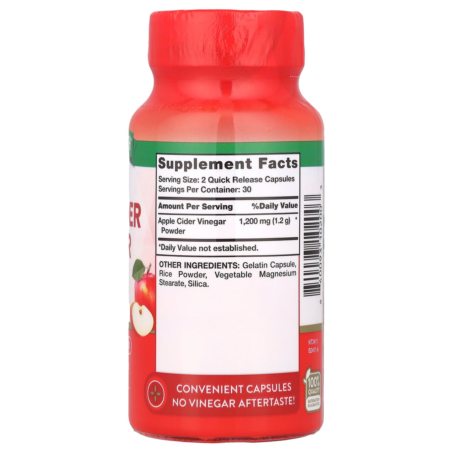 Nature's Truth, Triple Strength Apple Cider Vinegar, 60 Quick Release Capsules (600 mg per Capsule)