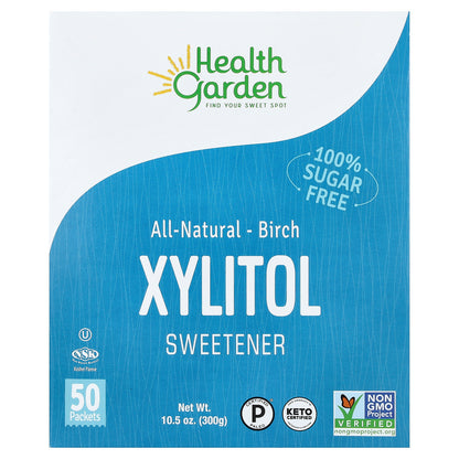 Health Garden, All Natural Birch Xylitol Sweetener, 50 Packets, 0.21 oz (6 g) Each