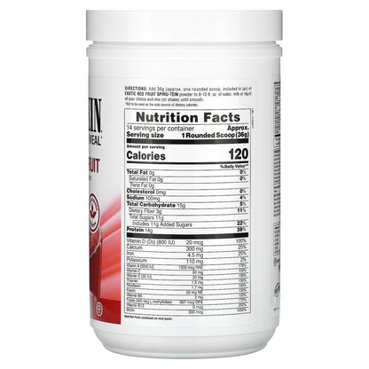 NaturesPlus, Spiru-Tein, Protein Powder Meal, Exotic Red Fruit, 1.1 lbs (504 g)