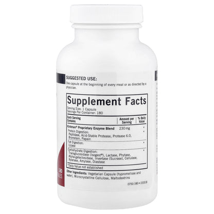 Kirkman Labs, Enzyme Complete DPP-IV With ISOGEST®, 180 Capsules