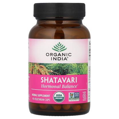 Organic India, Shatavari, 90 Vegetarian Caps (400 mg per Capsule)