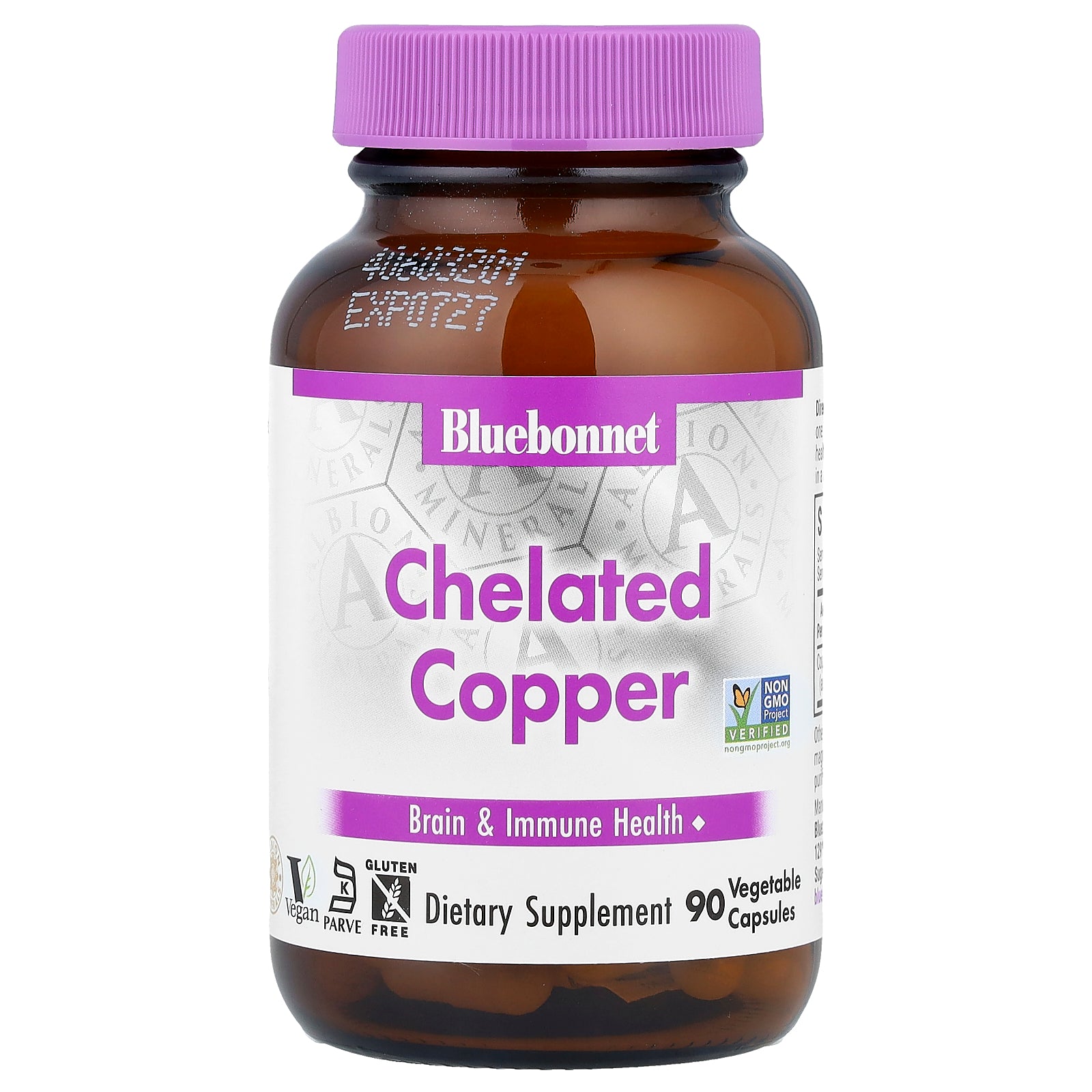 Bluebonnet Nutrition, Chelated Copper, 3 mg , 90 Vegetable Capsules