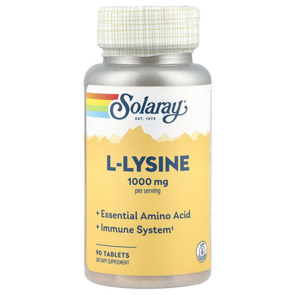 Solaray, L-Lysine, 90 Tablets