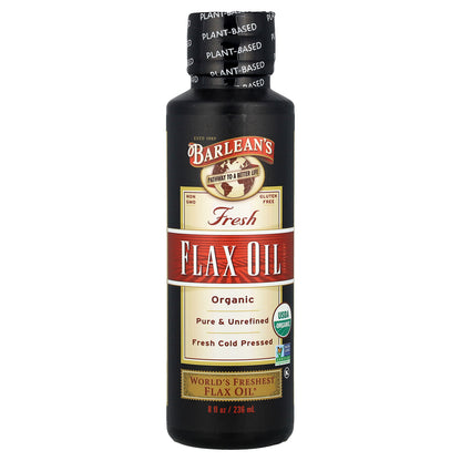 Barlean's, Organic Flax Oil, 8 fl oz (236 ml)