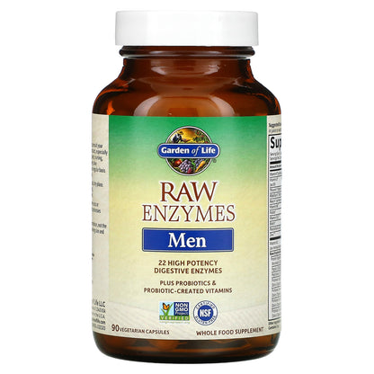 Garden of Life, RAW Enzymes, Men, 90 Vegetarian Capsules