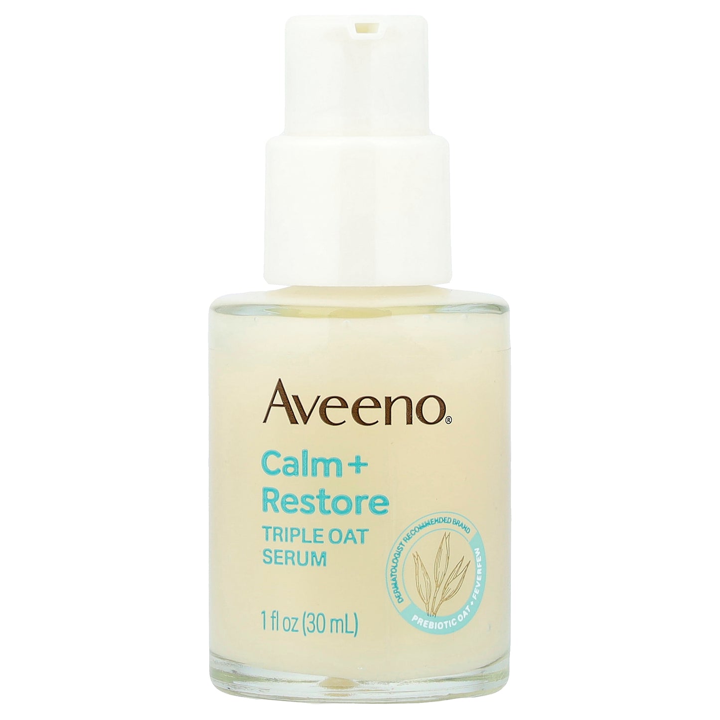 Aveeno, Calm + Restore, Triple Oat Serum, Sensitive Skin, Fragrance Free, 1 fl oz (30 ml)