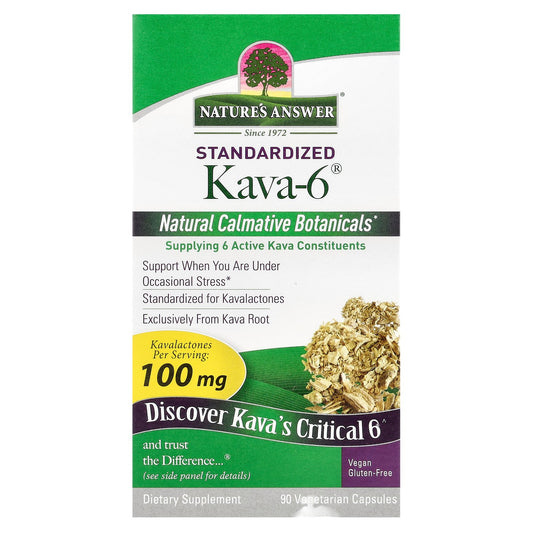 Nature's Answer, Standardized Kava-6®, 365 mg, 90 Vegetarian Capsules