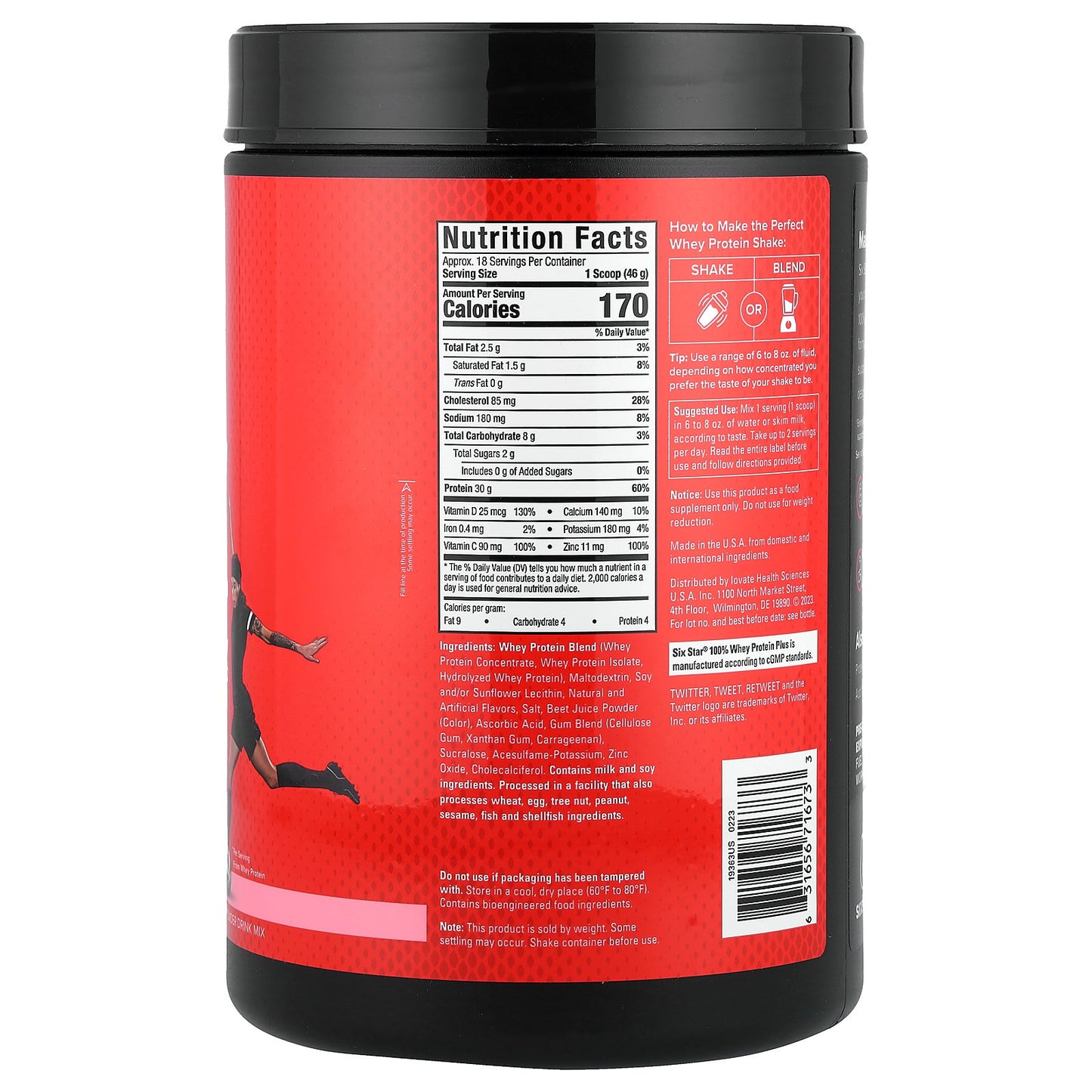 SIXSTAR, 100% Whey Protein Plus, Strawberry Smoothie, 1.8 lbs (816 g)