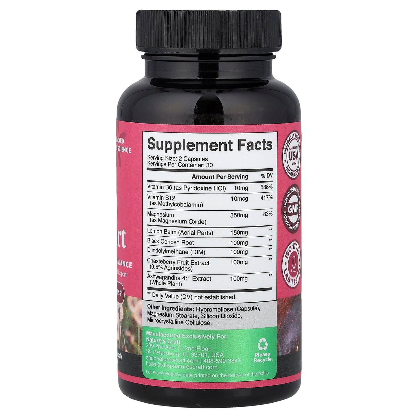 Nature's Craft, Women's Wellness, PMS Support, 60 Capsules