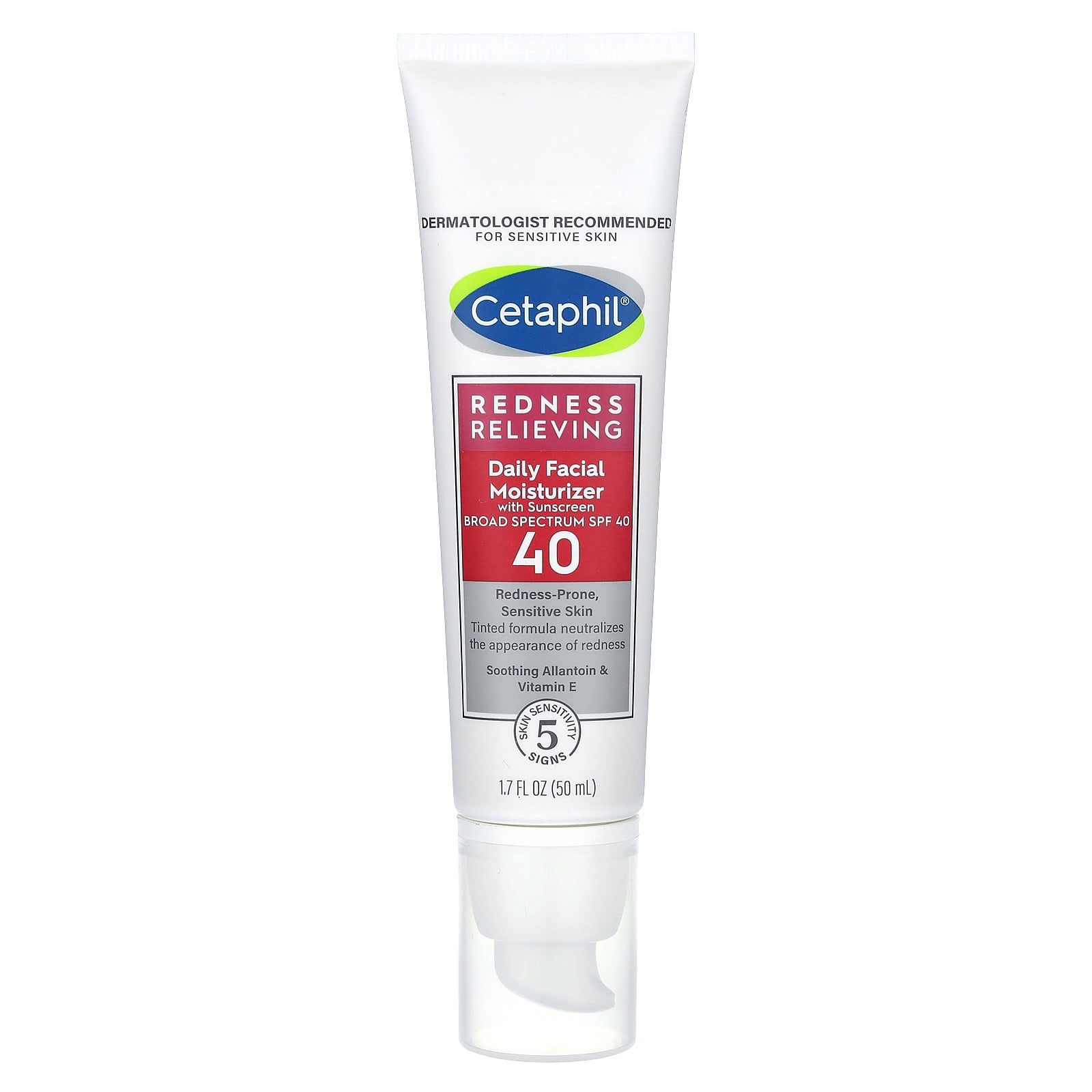 Cetaphil, Redness Relieving, Daily Facial Moisturizer with Sunscreen, SPF 40, 1.7 fl oz (50 ml)