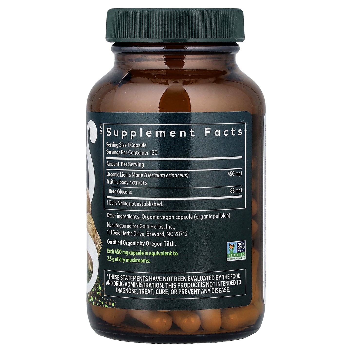 Gaia Herbs, Lion's Mane Mushroom, 120 Vegan Capsules