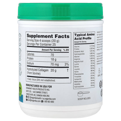 Organika, Enhanced Collagen™, Original / Flavorless , 17.64 oz (500 g)