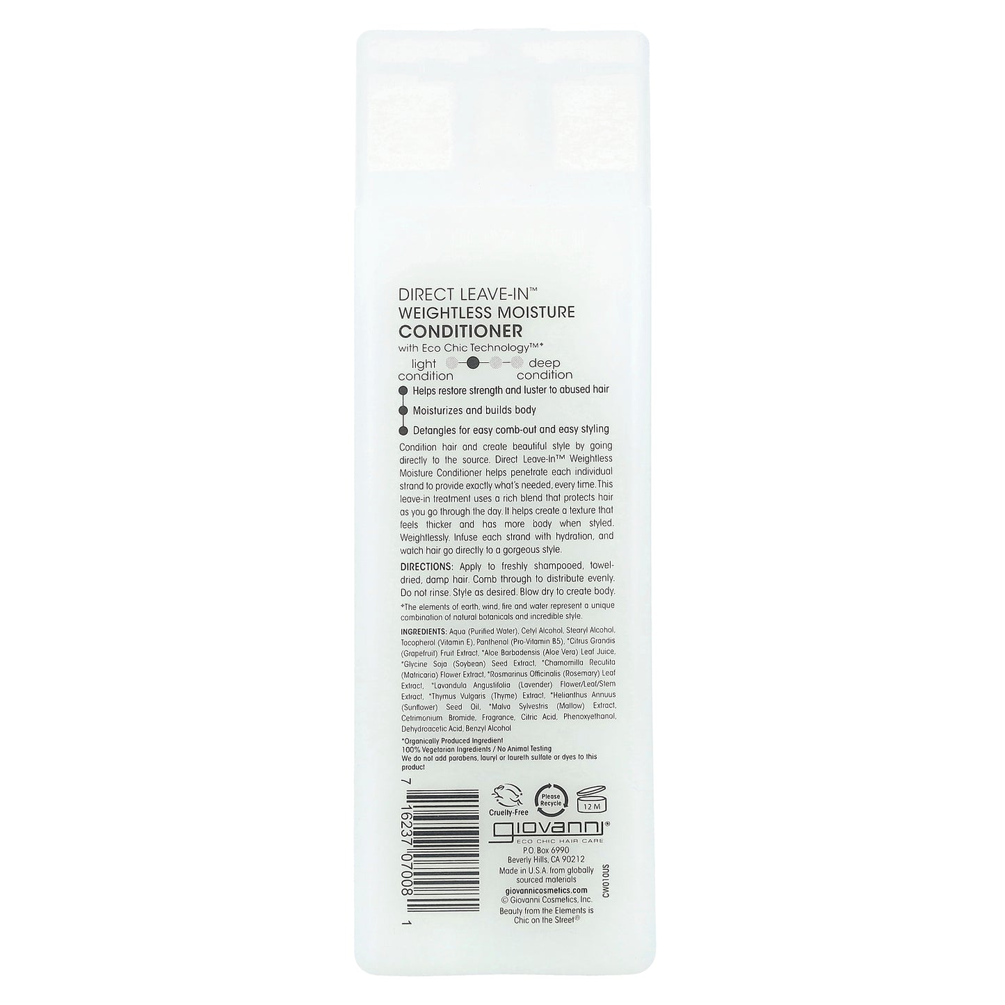 Giovanni, Direct Leave-In™ Weightless Moisture Conditioner, For All Hair Types, 8.5 fl oz (250 ml)