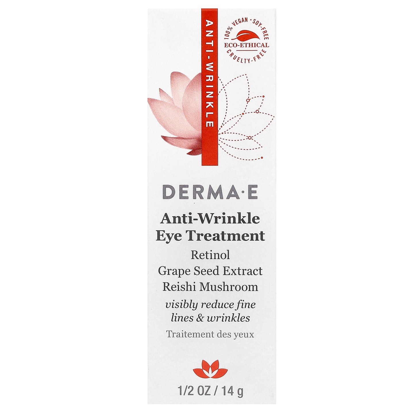 DERMA E, Anti-Wrinkle Eye Treatment , 1/2 oz (14 g)