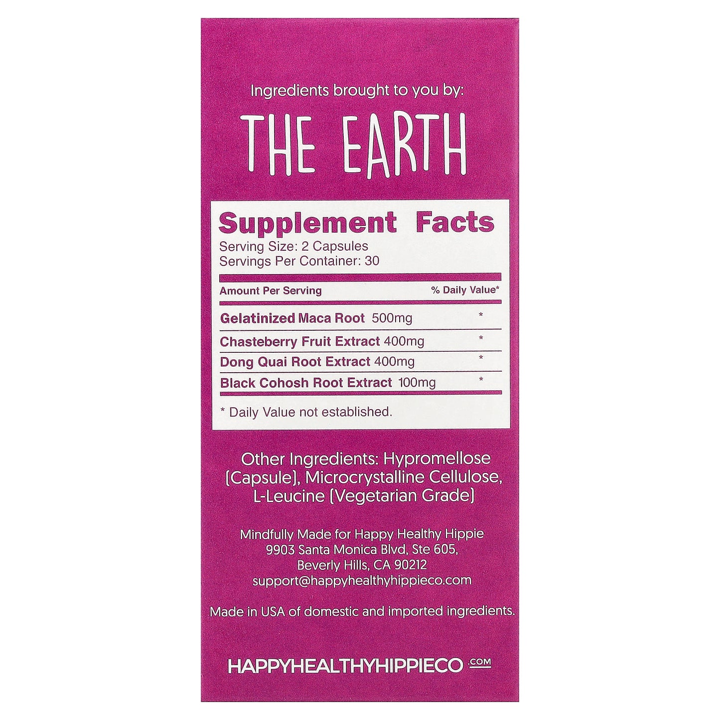 Happy Healthy Hippie, Go With The Flow, Hormonal Balance & Relief, 60 Veggie Capsules