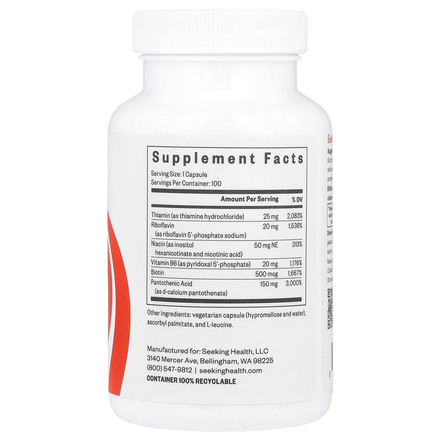 Seeking Health, B Minus, 100 Capsules