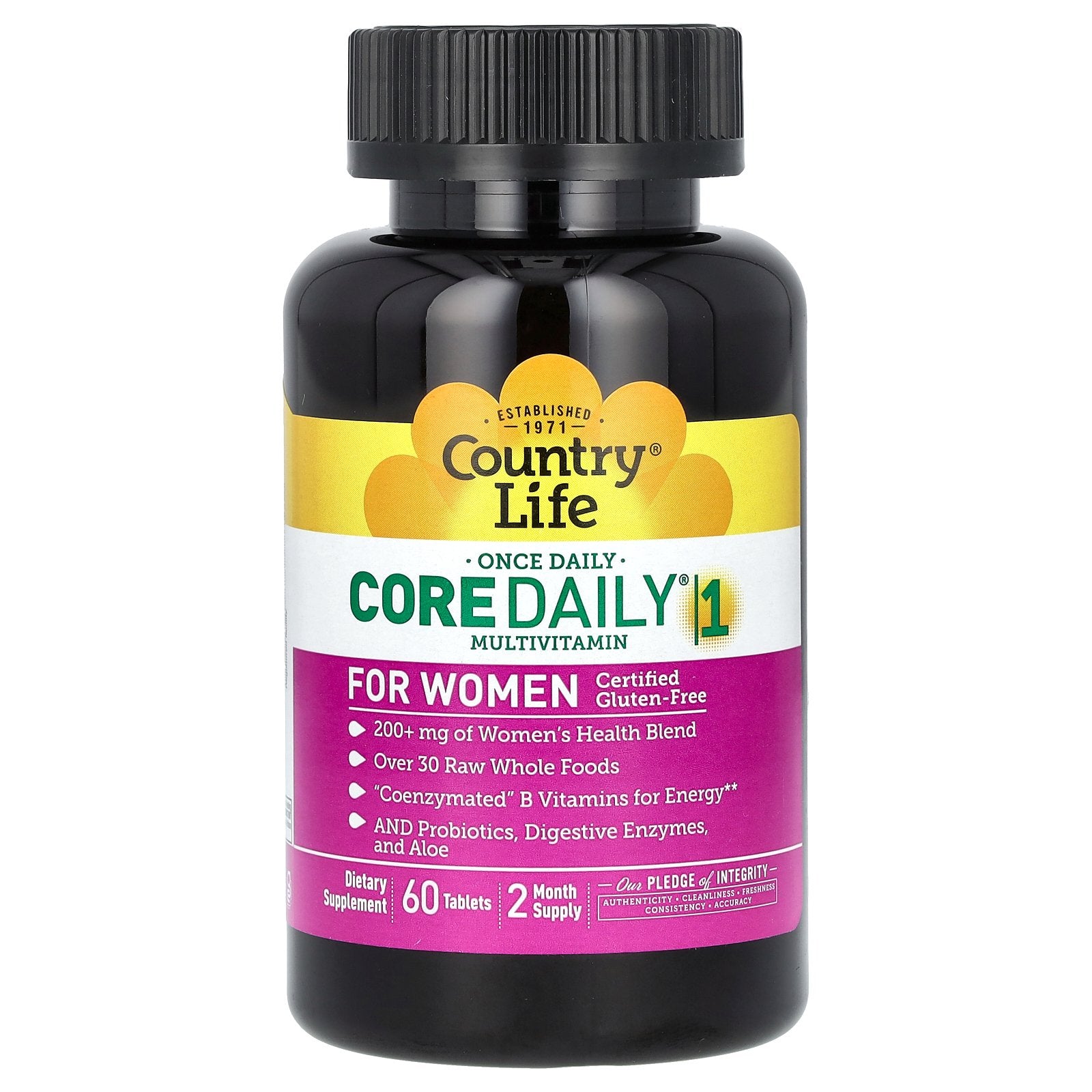 Country Life, Core Daily-1 Multivitamin for Women, 60 Tablets