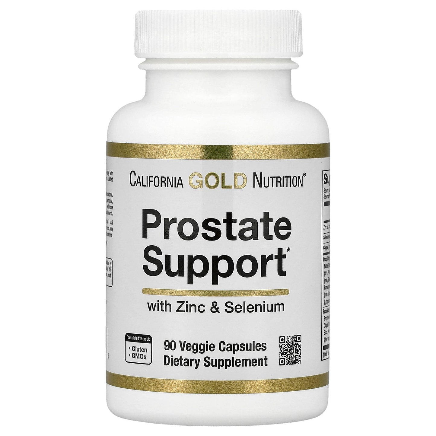 California Gold Nutrition, Prostate Support with Proprietary Support Blend, Saw Palmetto, Nettle Root, and Zinc Oxide, 90 Veggie Capsules