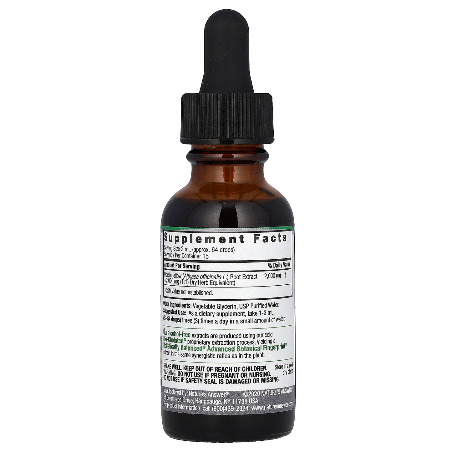 Nature's Answer, Marshmallow Root Fluid Extract, Alcohol-Free, 2,000 mg, 1 fl oz (30 ml)