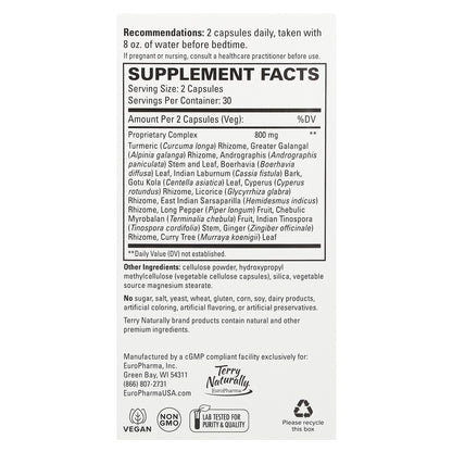 Terry Naturally, Ayurvedic Digestive Formula, 60 Capsules