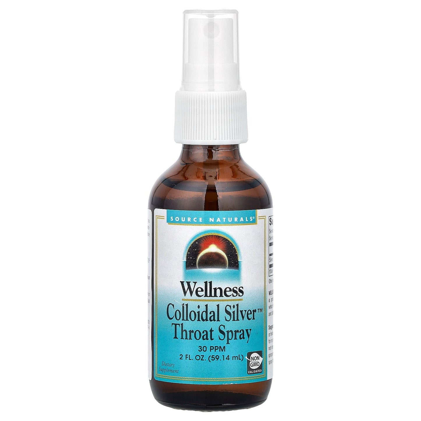 Source Naturals, Wellness Colloidal Silver™  Throat Spray, 2 fl oz (59.14 ml)
