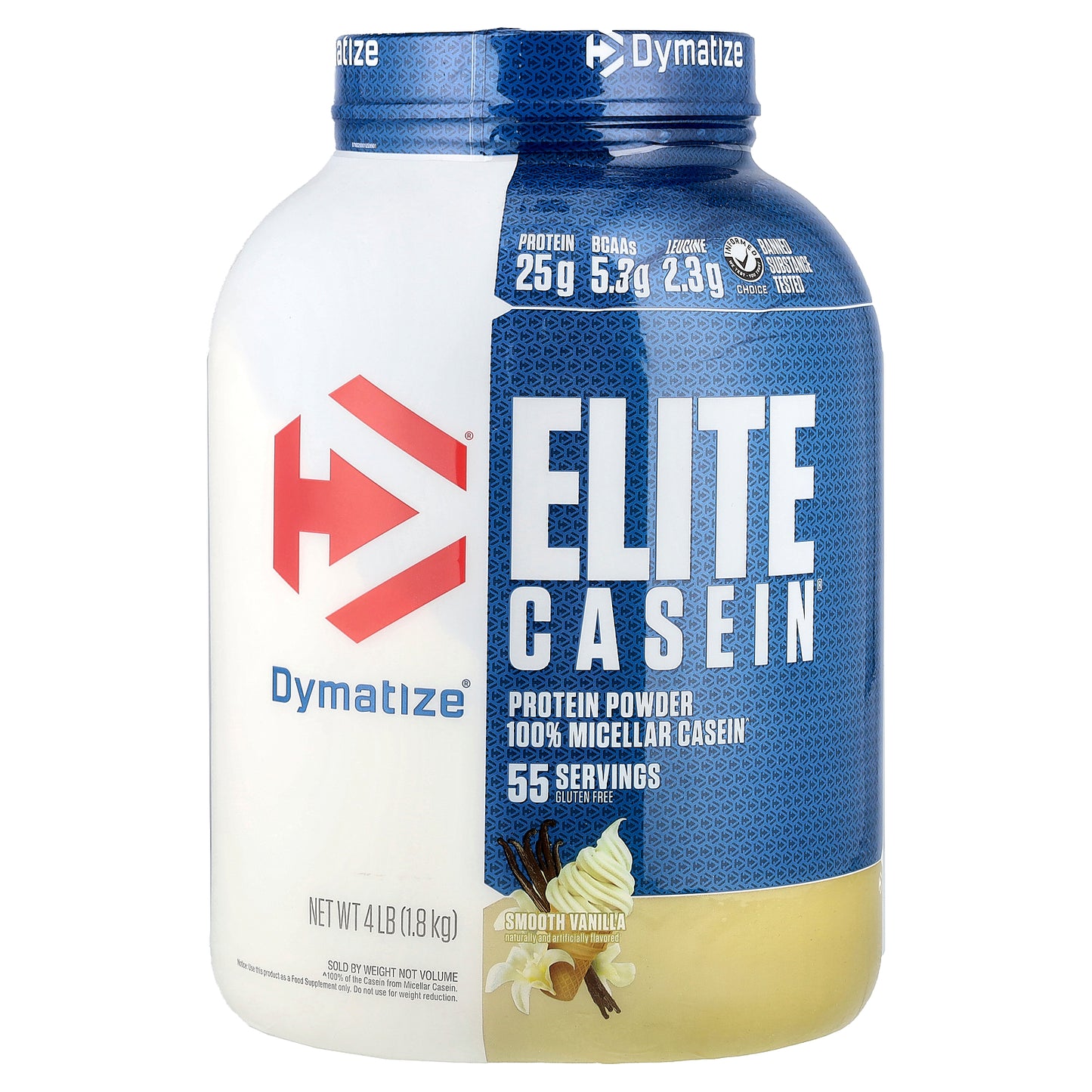 Dymatize, Elite Casein®, Smooth Vanilla, 4 lb (1.8 kg)