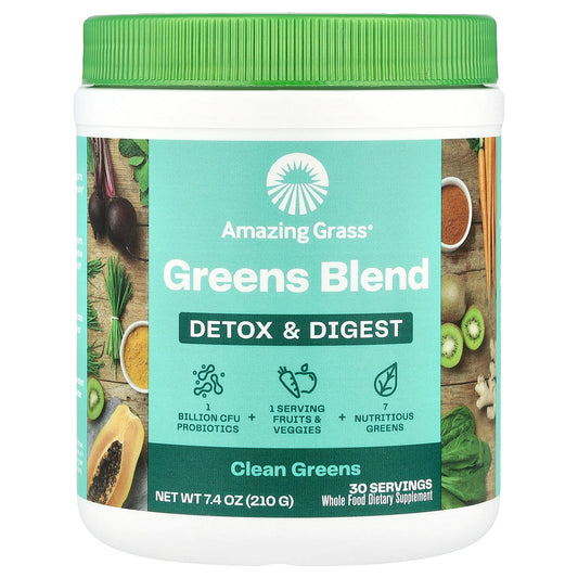 Amazing Grass, Greens Blend, Detox & Digest, Clean Greens, 7.4 oz (210 g)