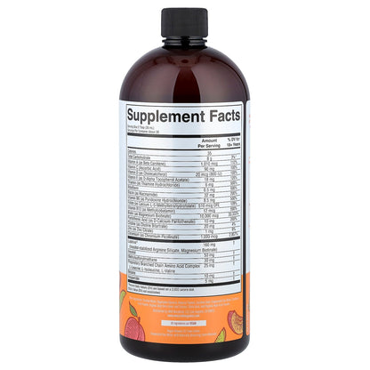 MaryRuth's, Liquid Morning Multivitamin + Hair Growth, Peach Mango, 30 fl oz (887 ml)