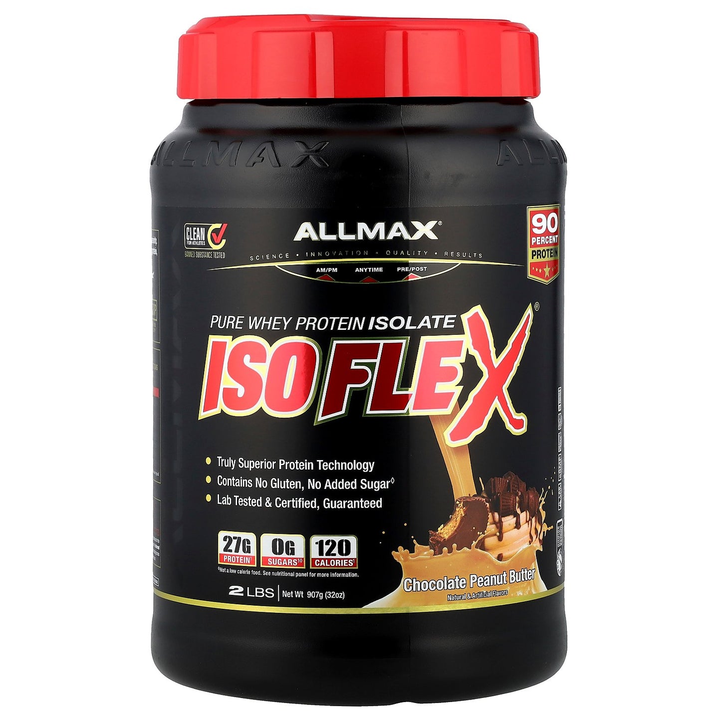 ALLMAX, ISOFLEX®, Pure Whey Protein Isolate, Chocolate Peanut Butter, 2 lbs (907 g)