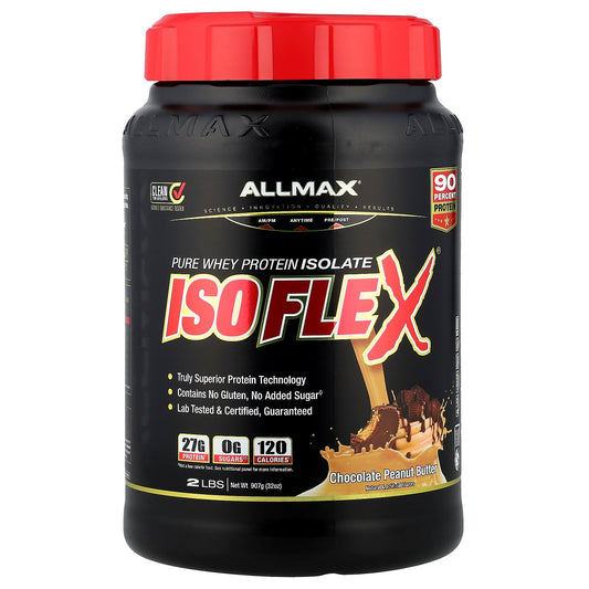 ALLMAX, ISOFLEX®, Pure Whey Protein Isolate, Chocolate Peanut Butter, 2 lbs (907 g)